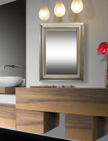 Contessa - Transitional style bathroom mirror frames feature a marriage of traditional and contemporary furniture, finishes, materials and fabrics equating to a classic, timeless design. Furniture lines are simple yet sophisticated, featuring either straight lines or rounded profiles.