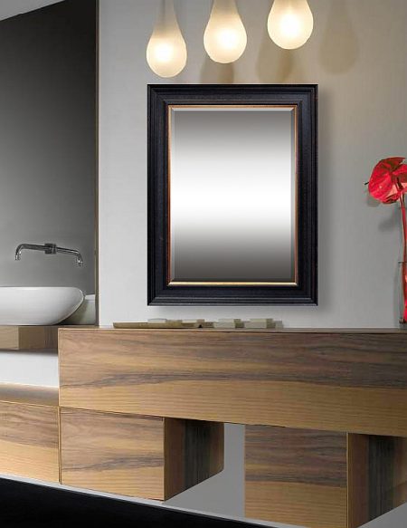 Rustica - Transitional style bathroom wall mirrors match almost any décor. They feature a marriage of traditional and contemporary furniture, finishes, materials and fabrics equating to a classic, timeless design. Furniture lines are simple yet sophisticated, featuring either straight lines or rounded profiles.